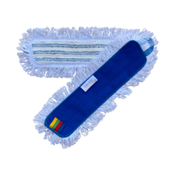 Mikrofibermoppe blå med hvide løkker 40 cm