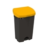 Affaldsspand til kildesortering<br>Sort med gul låg - 25 liter