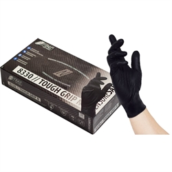 Engangshandsker 50 stk<br>Sort nitril<br>Ekstra stærke<br>Nitras 8330