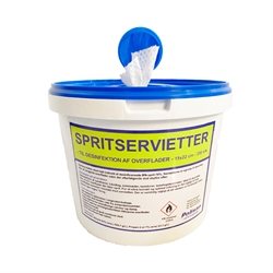 Spritservietter t/overfladedesinfektion,  350 stk i spand